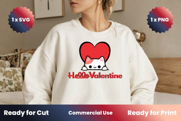 Download Cute Heart Kitty Valentine's Day SVG - Valentine's day svg Collection