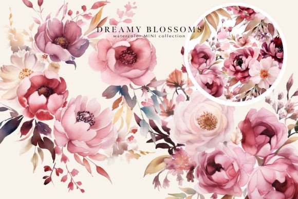 Download Watercolor Romantic Floral Clipart Set - Floral Collection