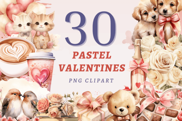 Download Pastel Valentine PNG Bundle - Valentine png bundle Collection
