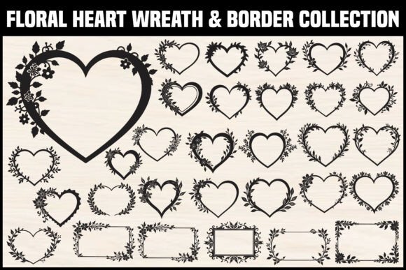 Download Romantic Floral Heart Frame Bundle - Floral Collection