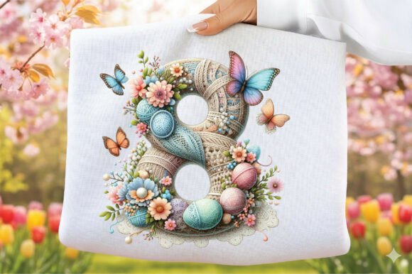 Download Easter Shabby Chic Floral Number 8 PNG - Floral Collection