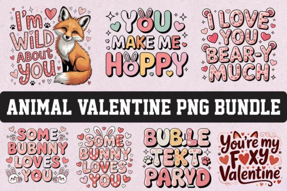 Download Animal Valentine PNG Bundle. - Valentine png bundle Collection