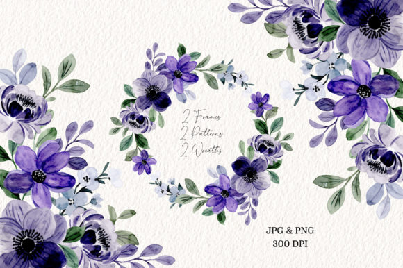 Download Digital Clipart Floral Watercolor Part28 - Floral Collection